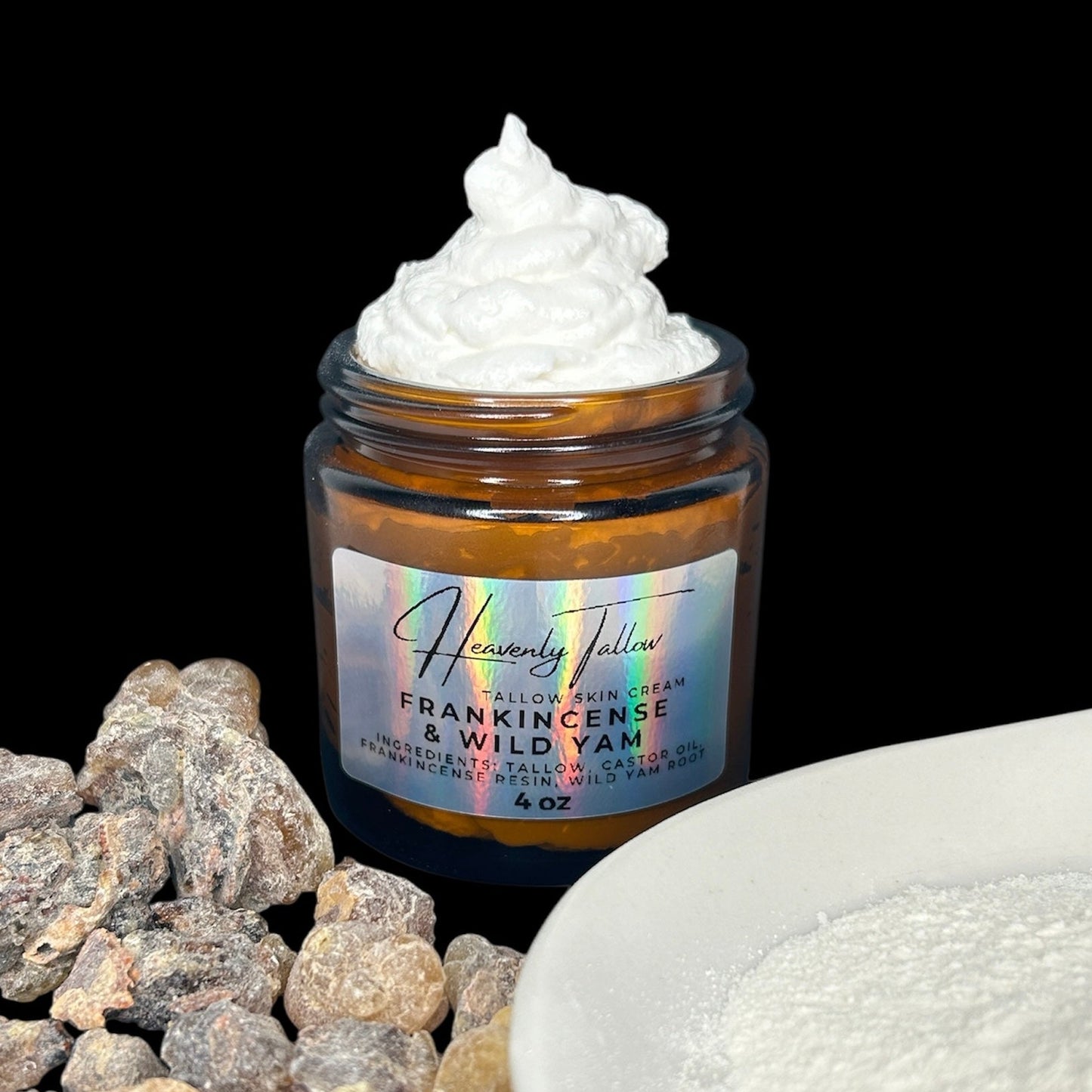 Frankincense & Wild Yam Infused Whipped Tallow Face & Body Cream
