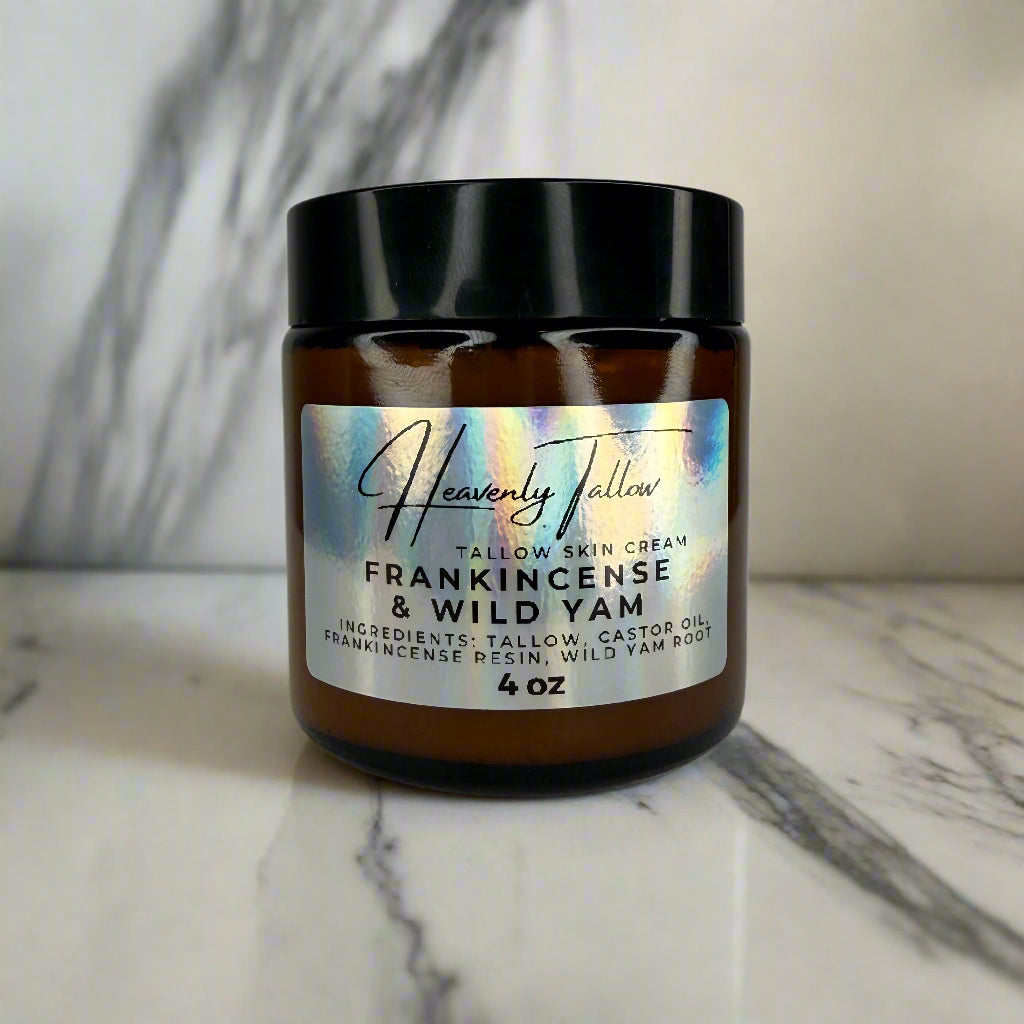 Frankincense & Wild Yam Infused Whipped Tallow Face & Body Cream