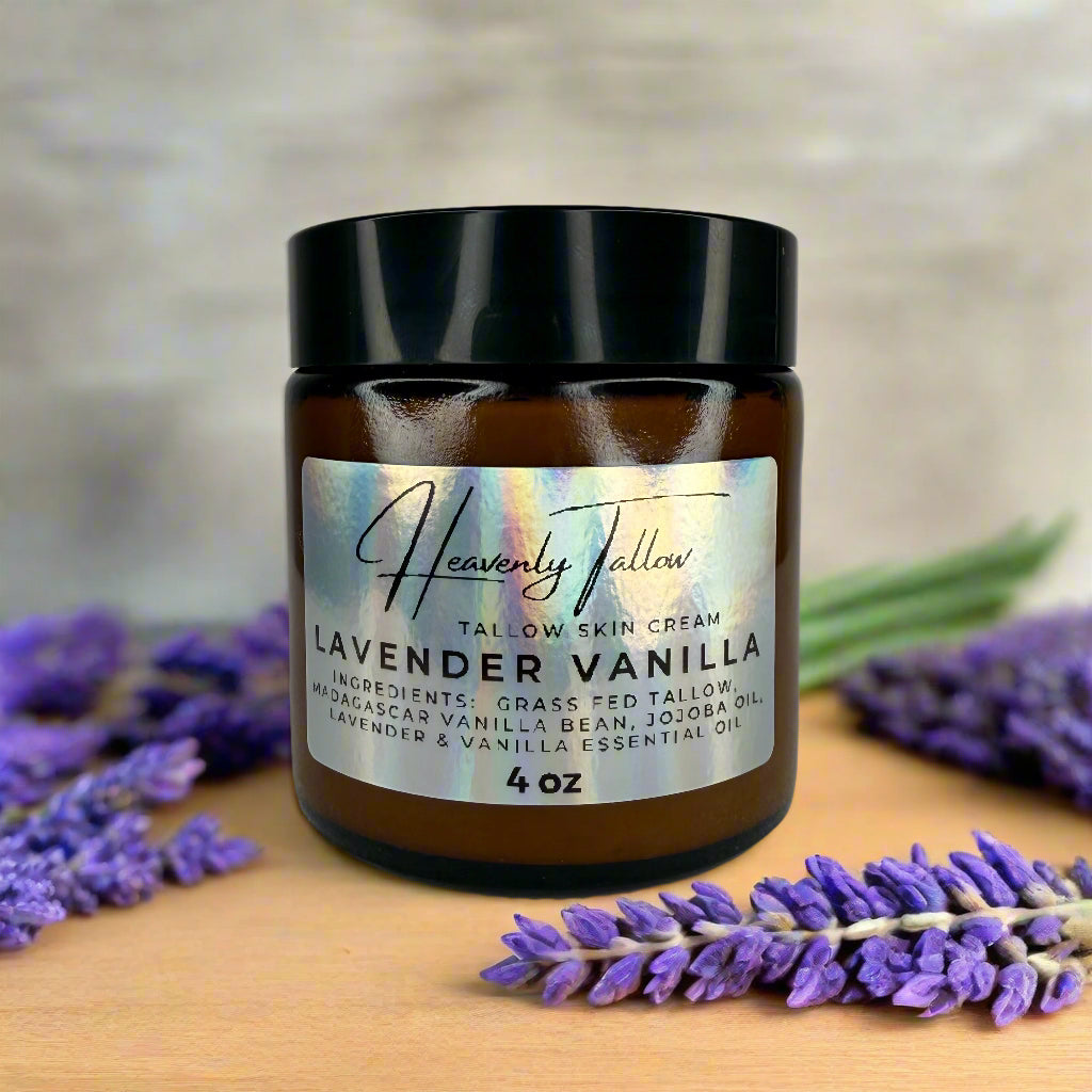 Lavender Vanilla Infused Whipped Tallow Face & Body Cream