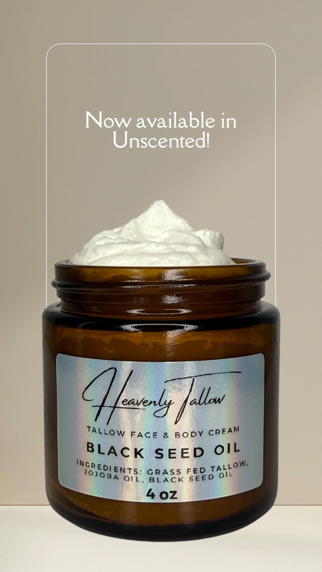 Black Seed Oil Whipped Tallow Face & Body Cream