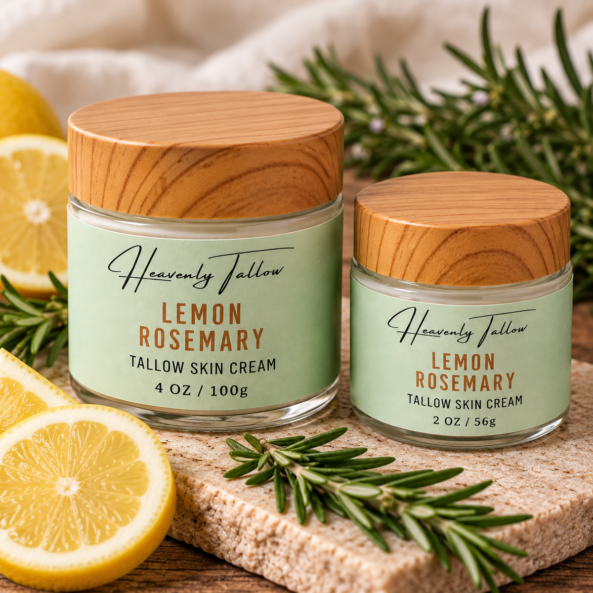 Lemon Rosemary Whipped Tallow Face & Body Cream