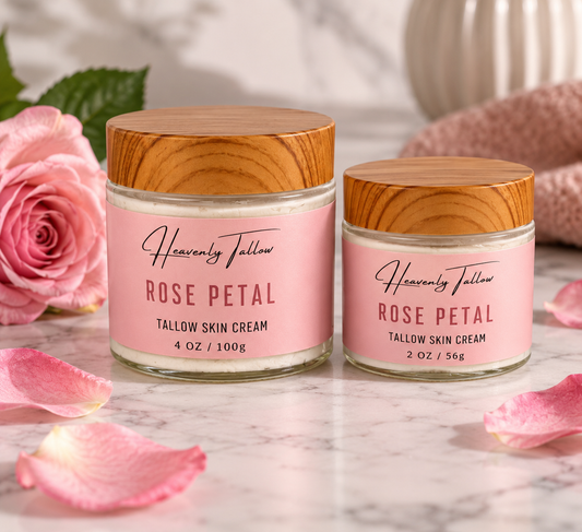 Rose Petal Whipped Tallow Face & Body Cream