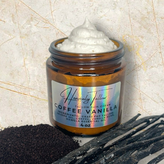 Coffee Vanilla Infused Whipped Tallow Face & Body Cream