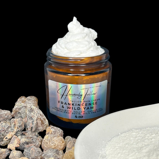 Frankincense & Wild Yam Infused Whipped Tallow Face & Body Cream