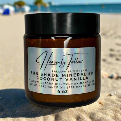 Sun Shade Mineral 50 Coconut Vanilla Whipped Tallow Sun Cream