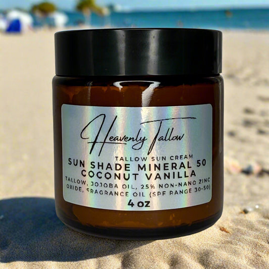 Sun Shade Mineral 50 Coconut Vanilla Whipped Tallow Sun Cream