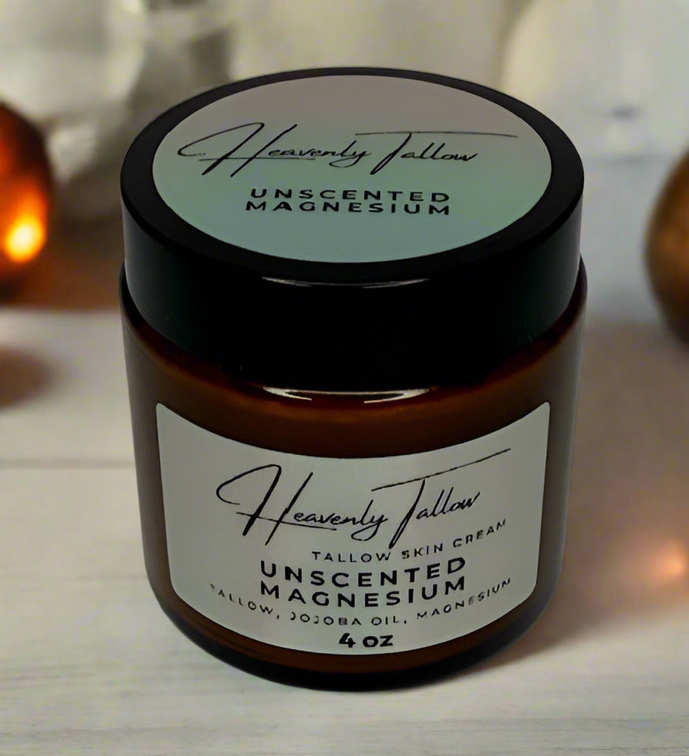 Unscented Magnesium Infused Whipped Tallow Face & Body Cream